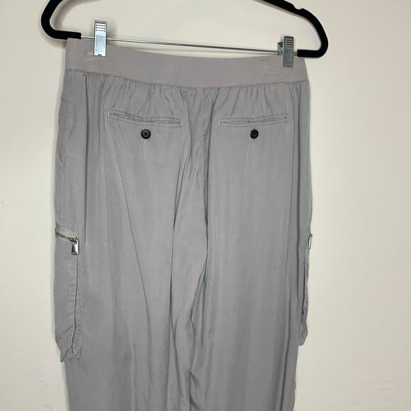ATM Light Gray Tan Cargo Joggers Sz Large 100% Tencel - Picture 6 of 7